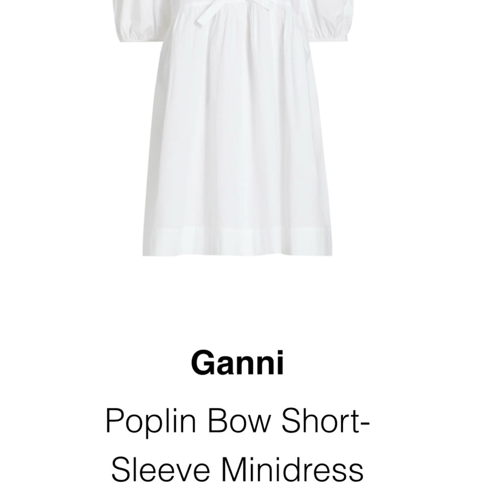 Ganni White and Blue Patterned Dress